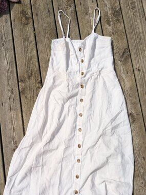 Universal Thread Women's Casual White Button Dress